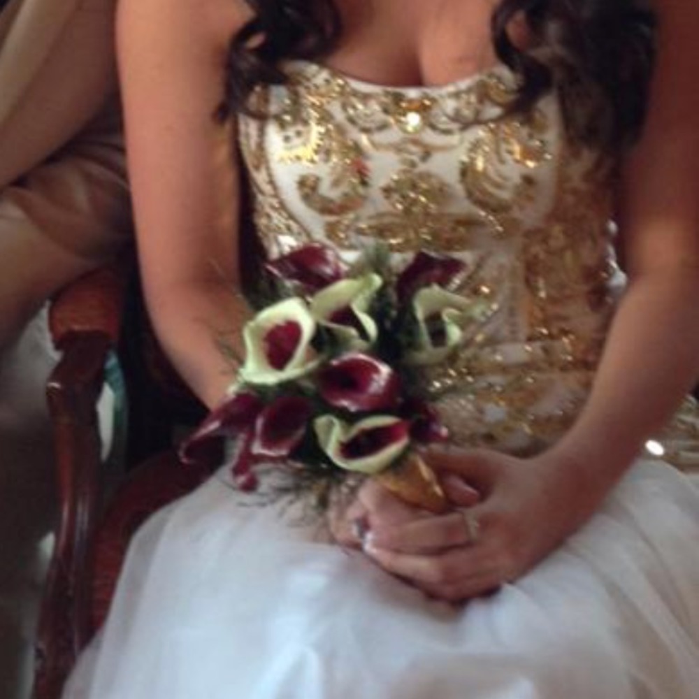 ALYCE white/gold prom dress - Picture 3 of 4